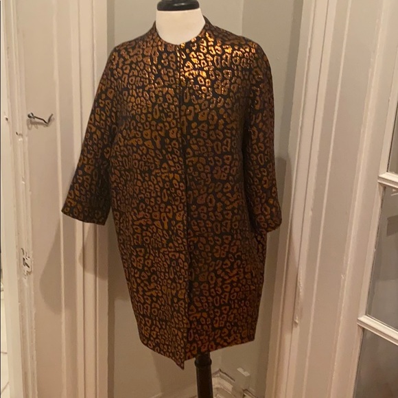 H&M Jackets & Blazers - Leopard print brocade jacket